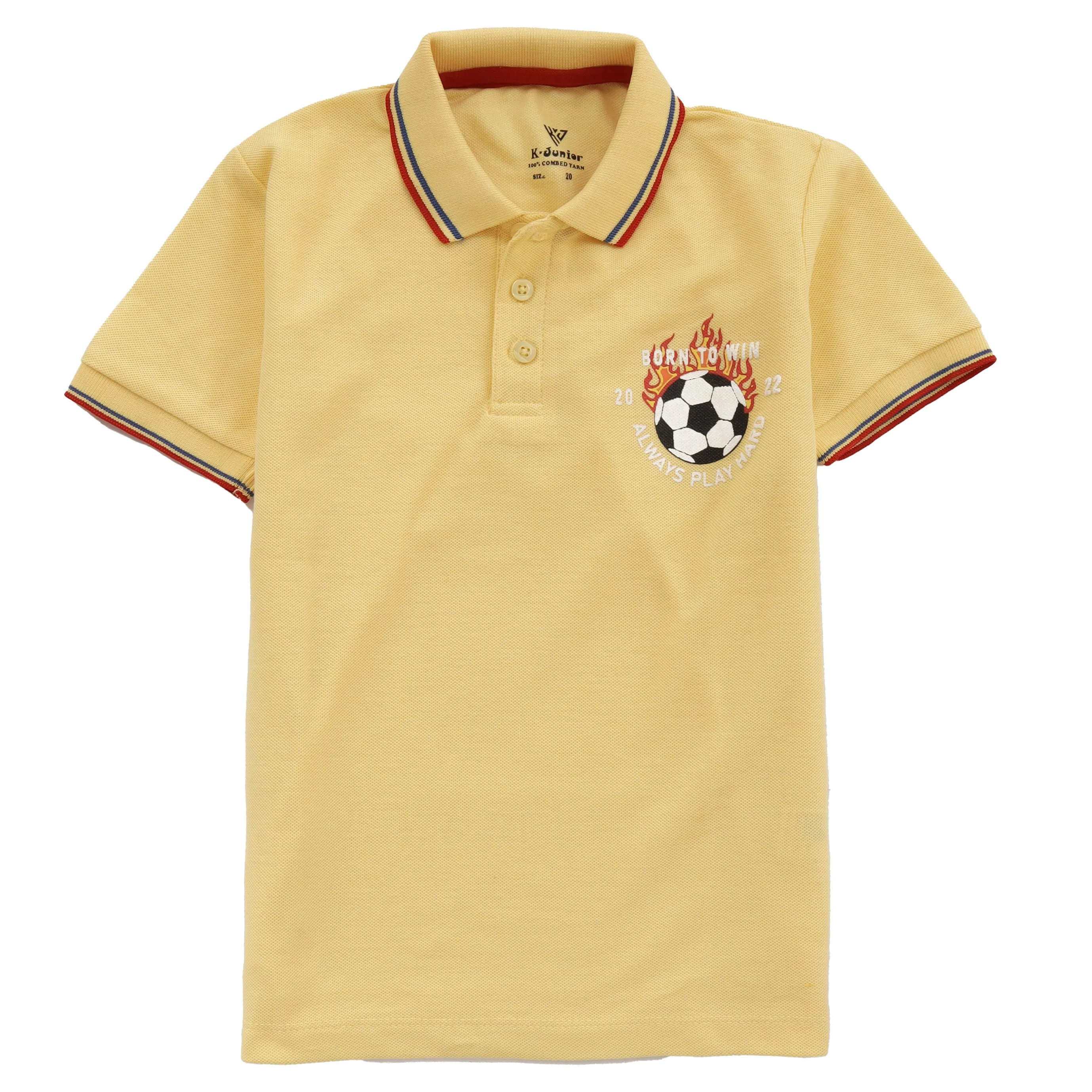 Boys Half Sleeves Polo T-Shirt (Football)
