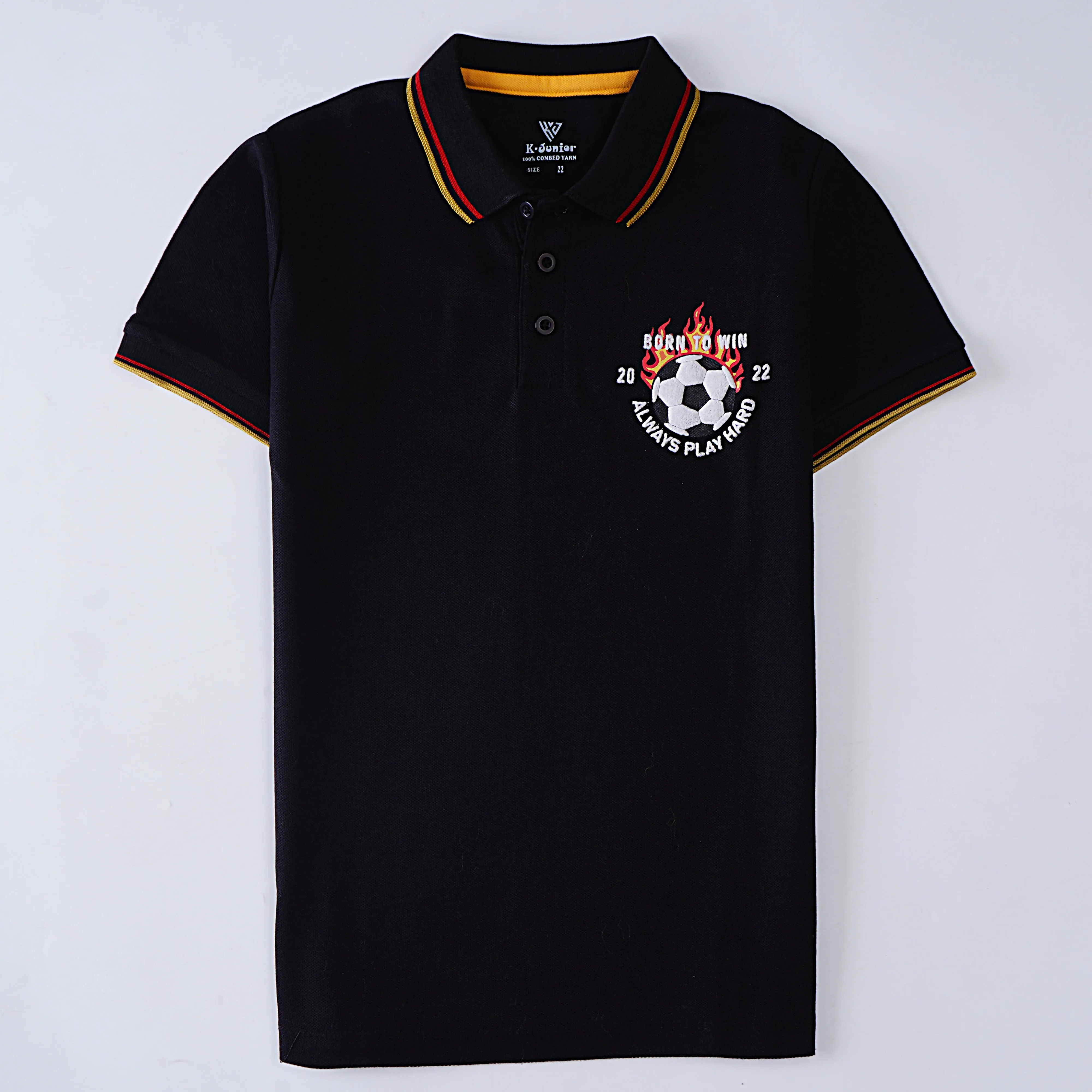 Boys Half Sleeves Polo T-Shirt (Football)
