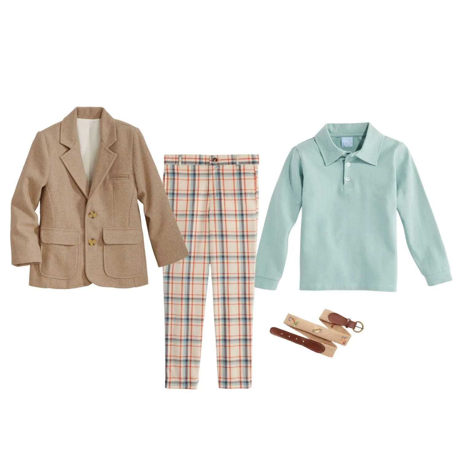 Boy's Plaid Slim Pant -- Baker Plaid