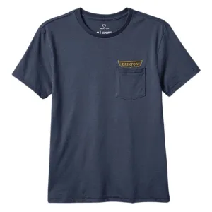 Brixton Graves Pocket T-Shirt - Washed Navy