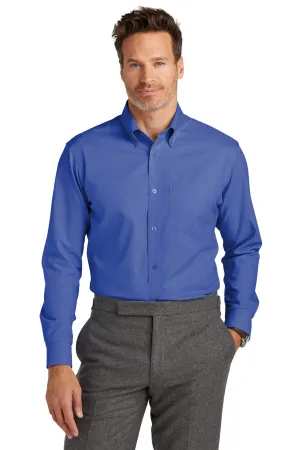 Brooks Brothers Tall Wrinkle-Free Stretch Nailhead Shirt TBB18002 Cobalt Blue Tall