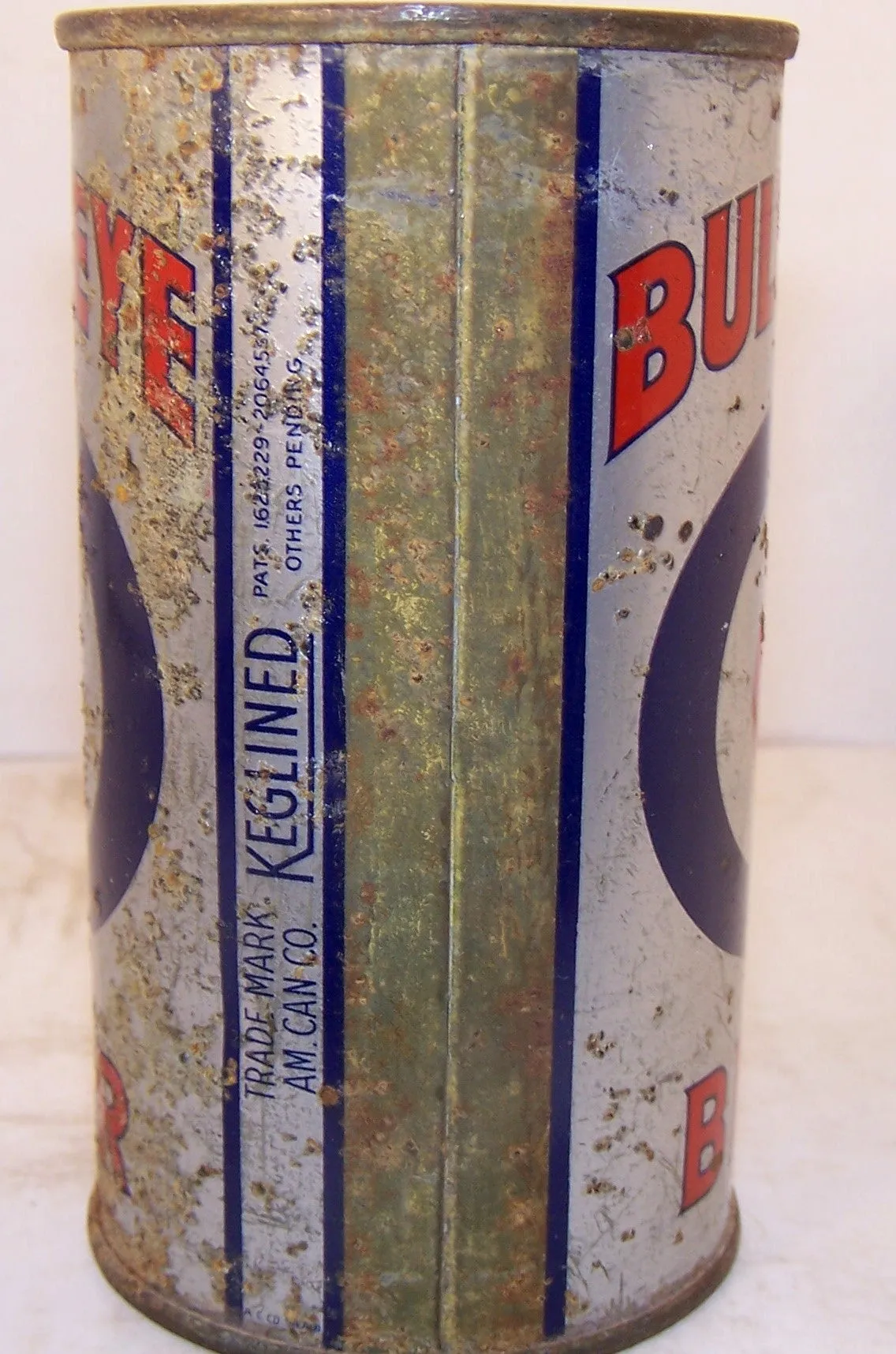 Bull's Eye Beer, USBC 46-6 pit can Sold 11/21/14