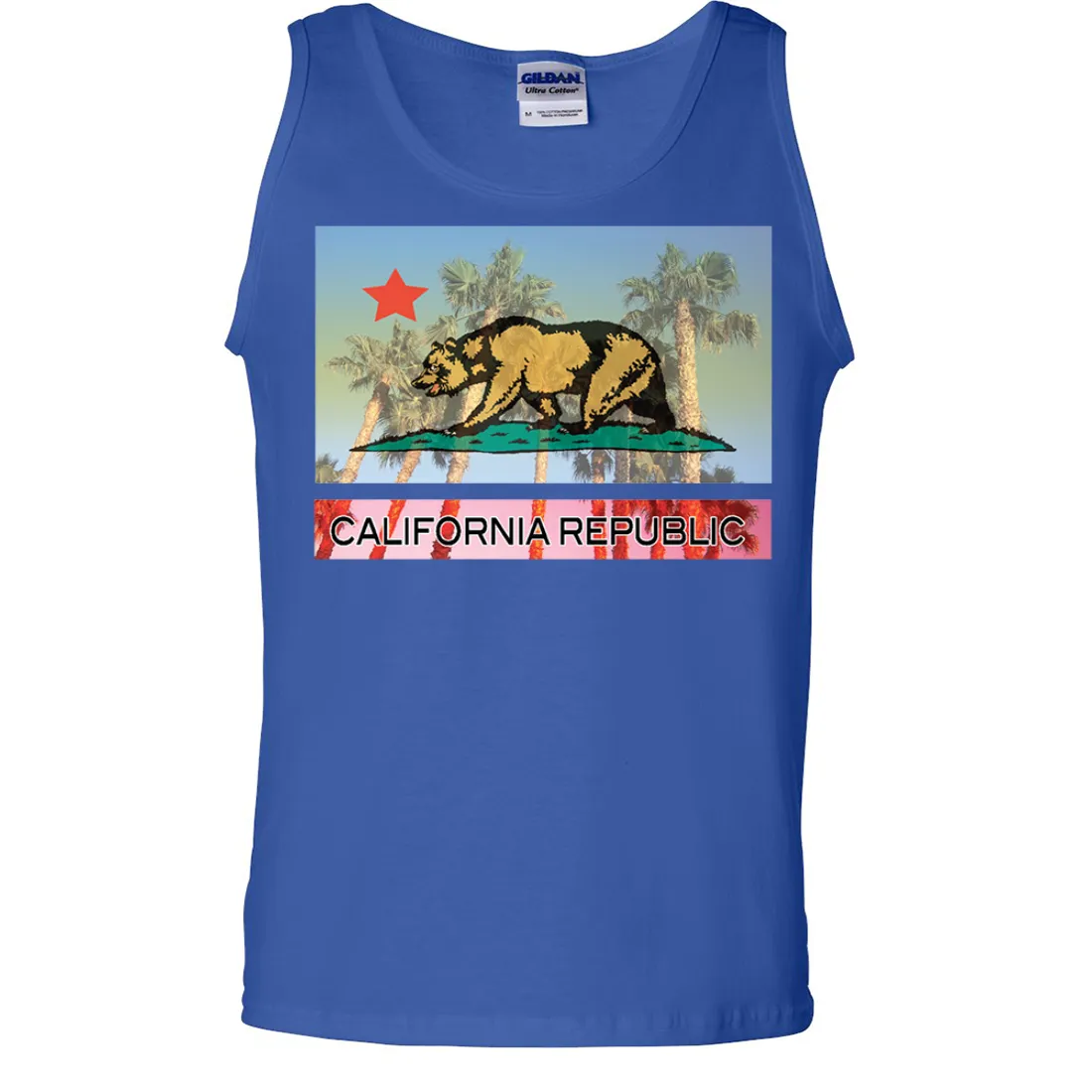 California Republic Palm Tree Bear Asst Colors Tank Top