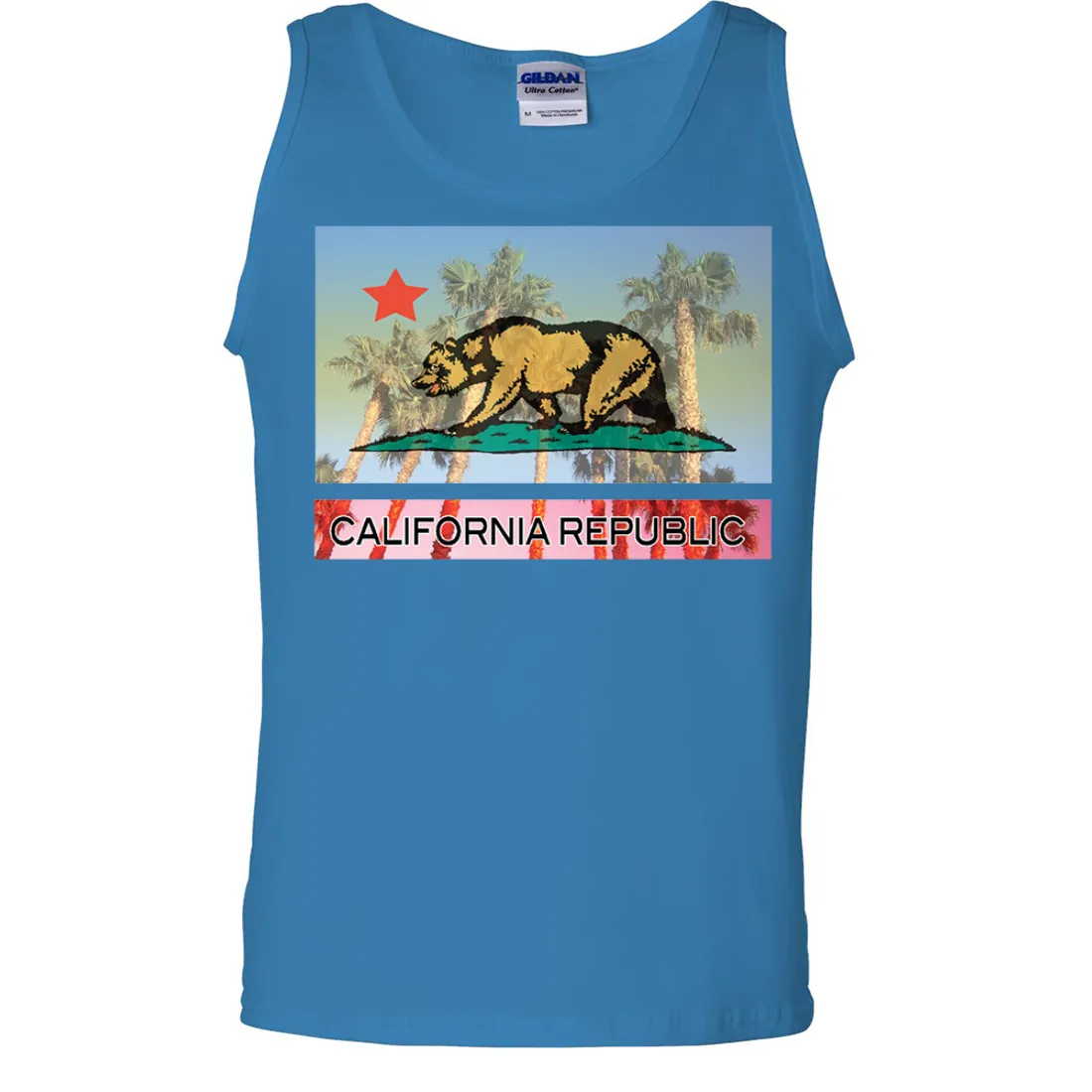 California Republic Palm Tree Bear Asst Colors Tank Top