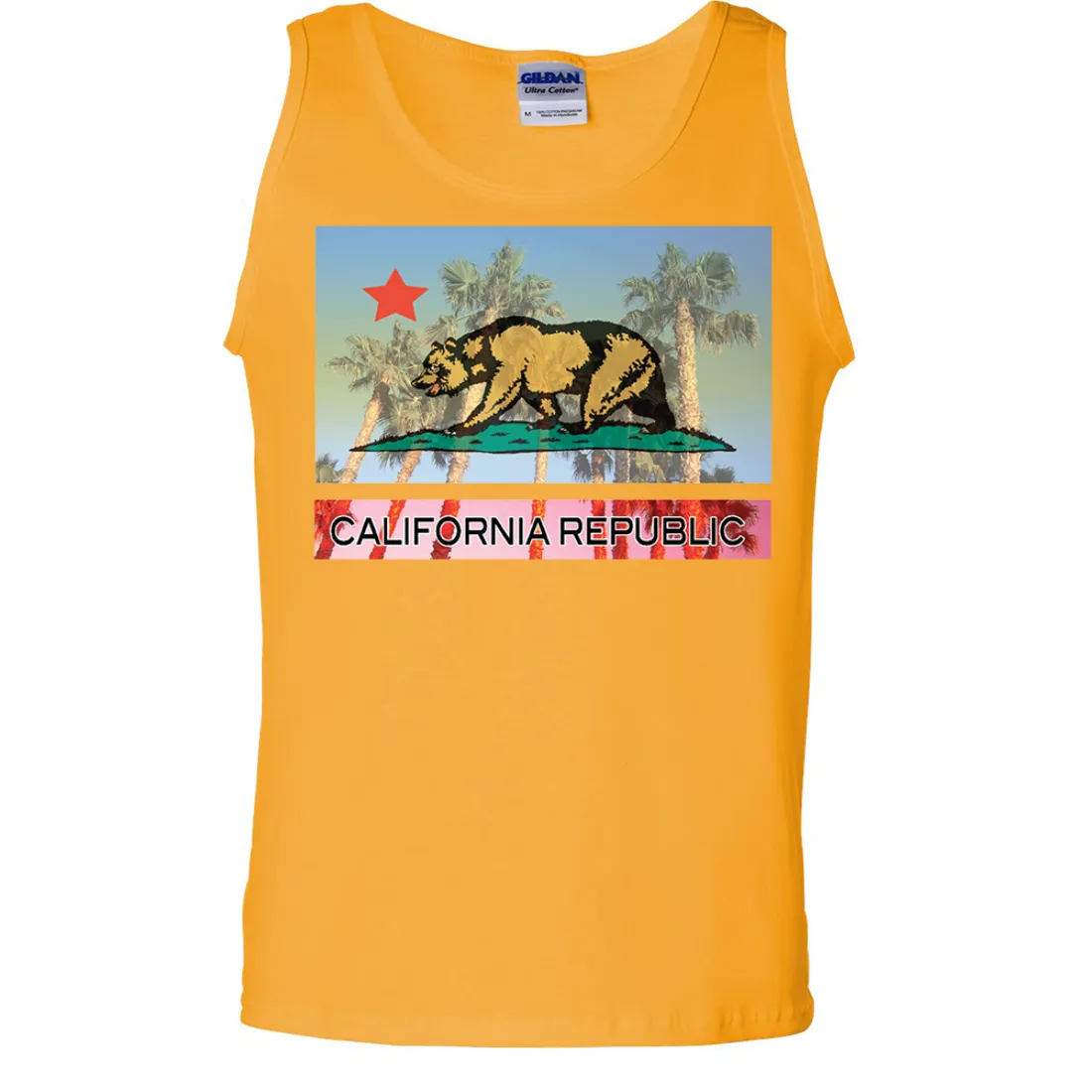 California Republic Palm Tree Bear Asst Colors Tank Top