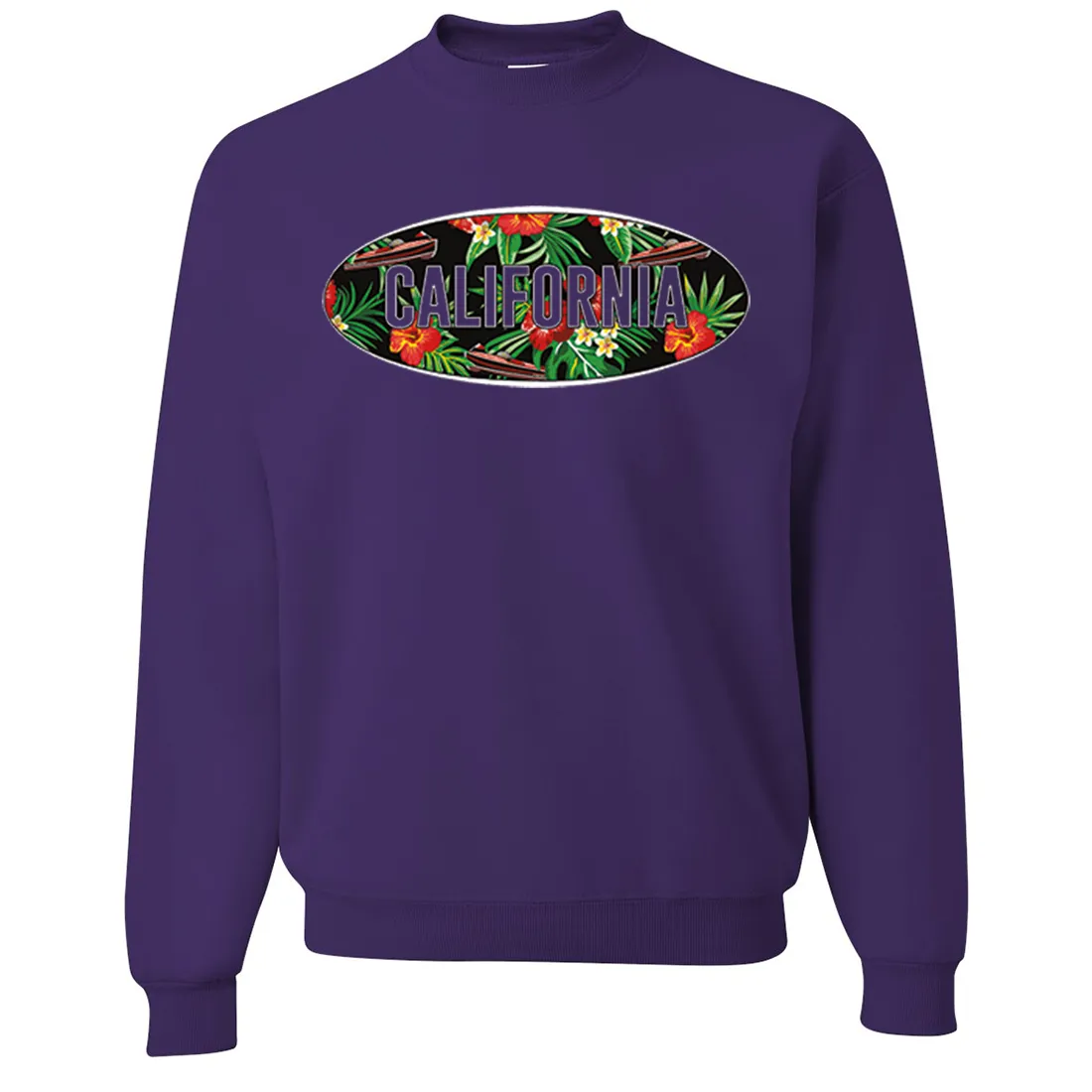 California Tropical Flowers Logo Crewneck Sweatshirt
