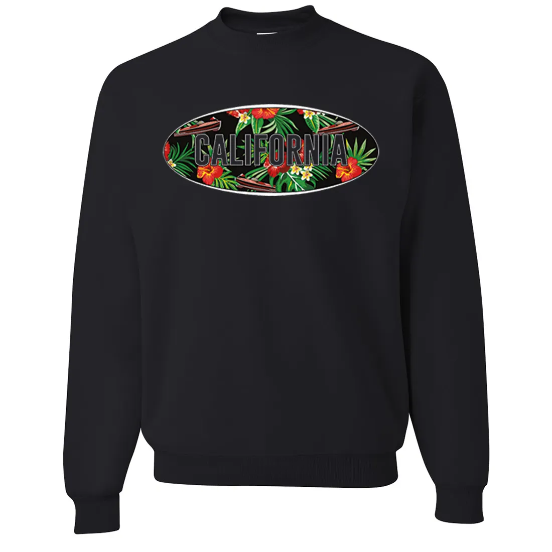 California Tropical Flowers Logo Crewneck Sweatshirt