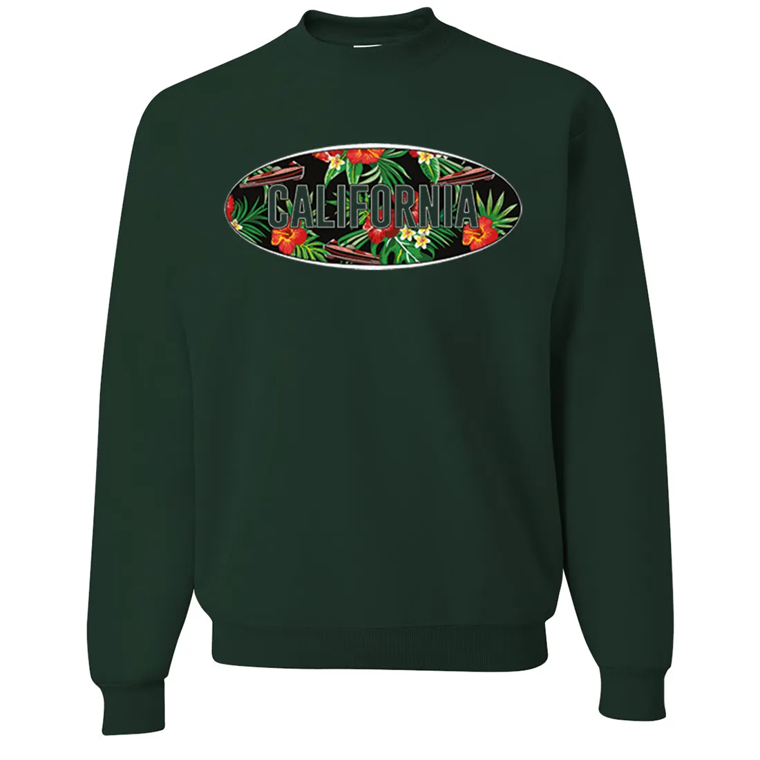 California Tropical Flowers Logo Crewneck Sweatshirt