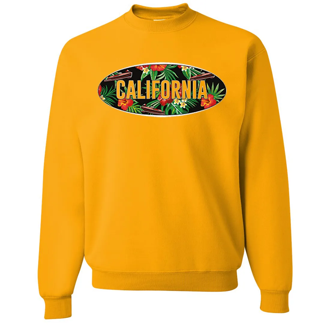 California Tropical Flowers Logo Crewneck Sweatshirt