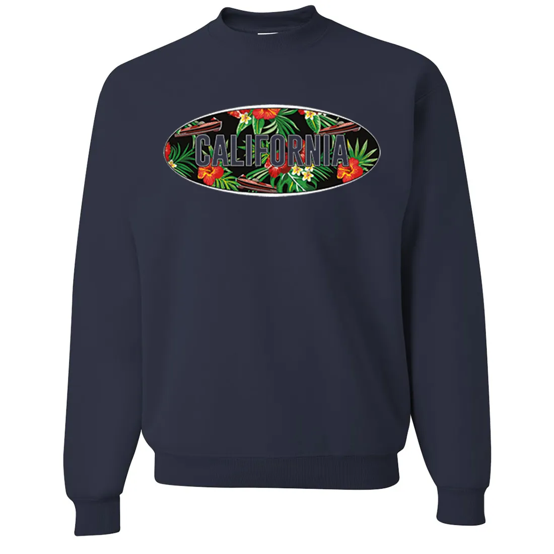 California Tropical Flowers Logo Crewneck Sweatshirt