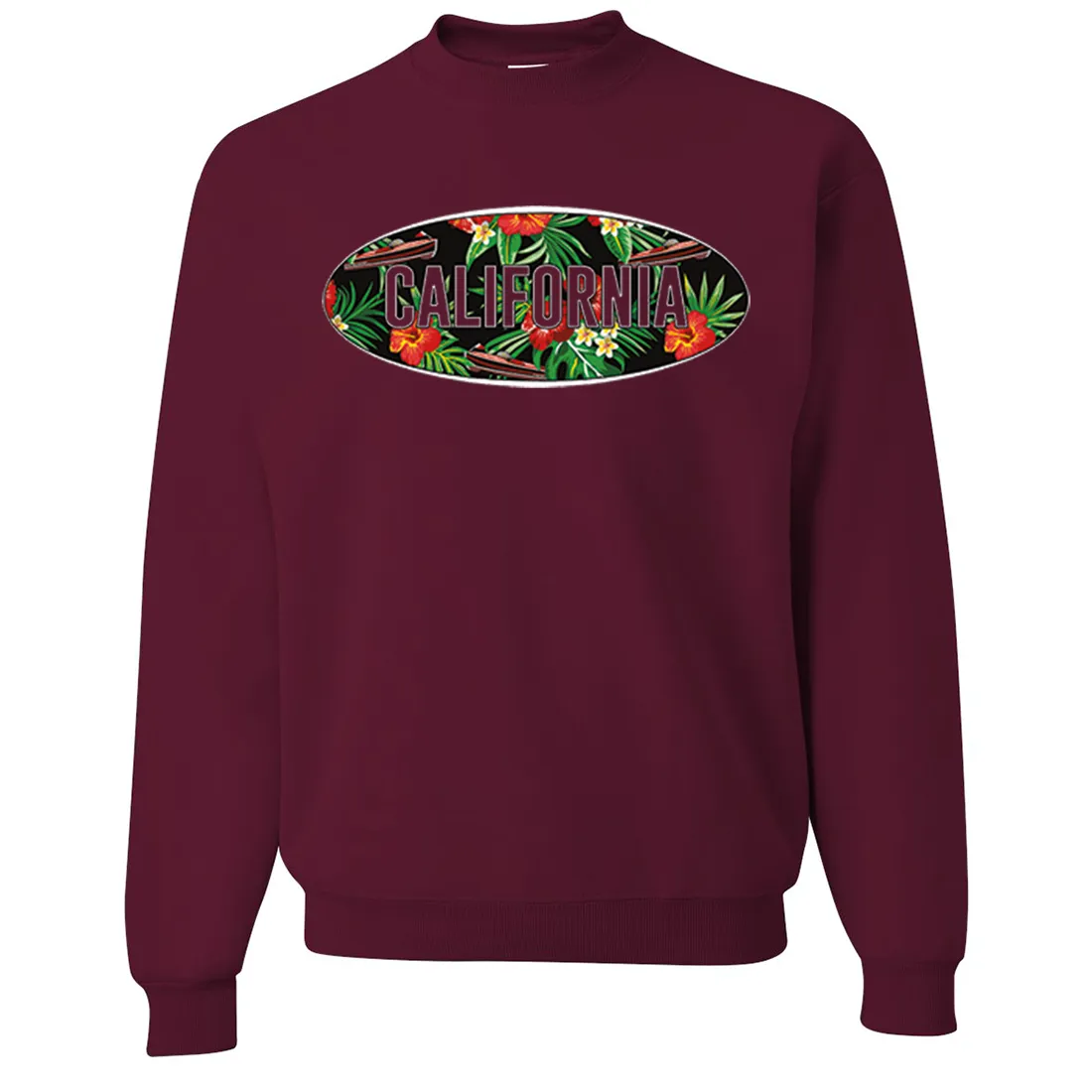 California Tropical Flowers Logo Crewneck Sweatshirt