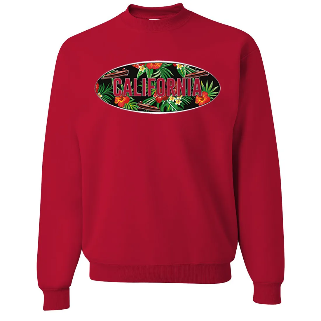 California Tropical Flowers Logo Crewneck Sweatshirt