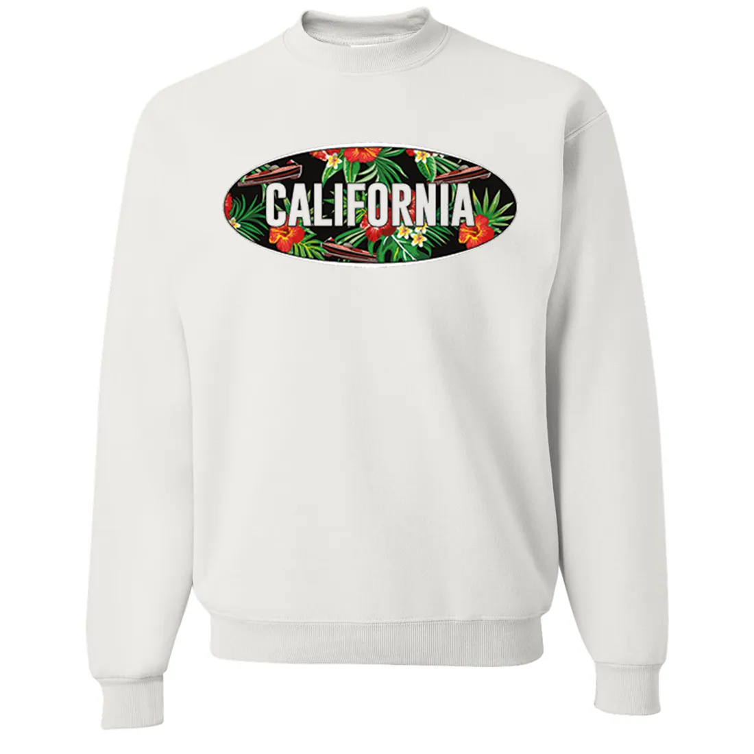 California Tropical Flowers Logo Crewneck Sweatshirt