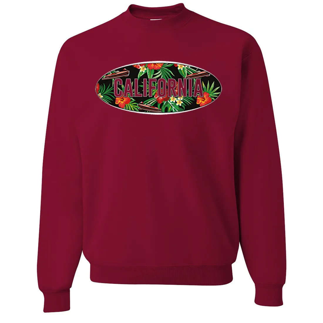 California Tropical Flowers Logo Crewneck Sweatshirt