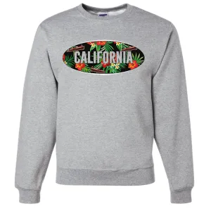 California Tropical Flowers Logo Crewneck Sweatshirt