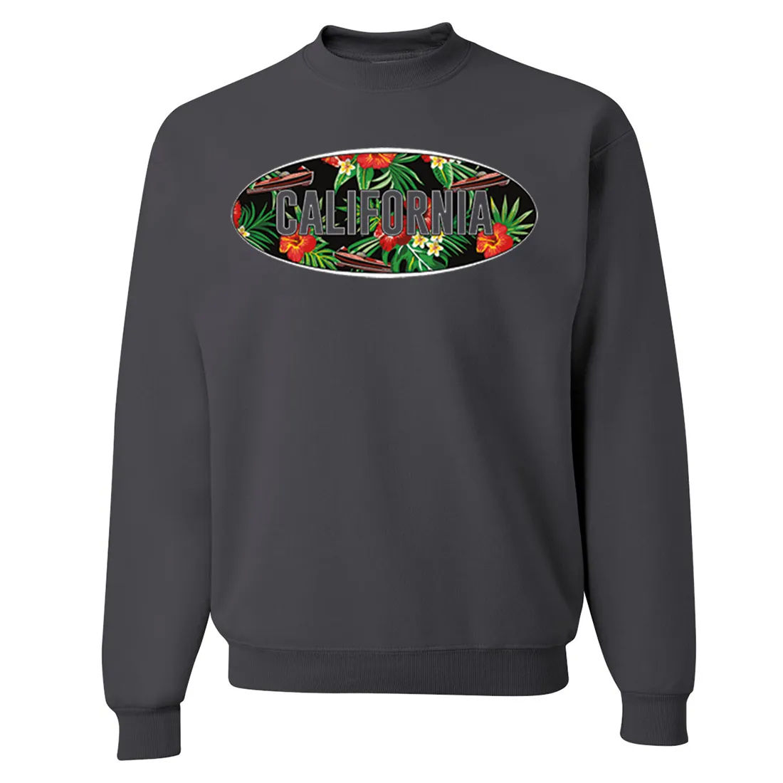 California Tropical Flowers Logo Crewneck Sweatshirt