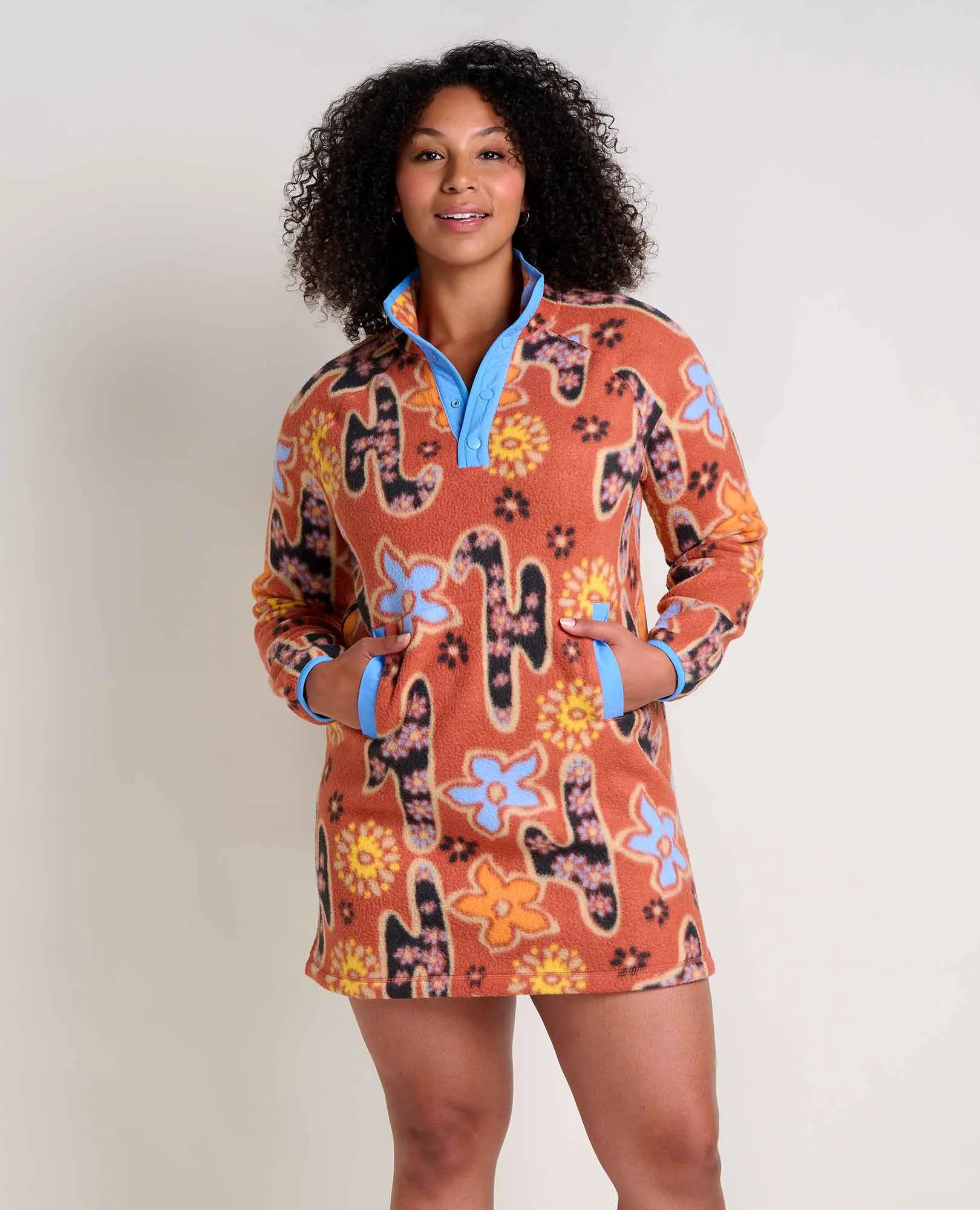 Campo Fleece 1/4 Snap Dress