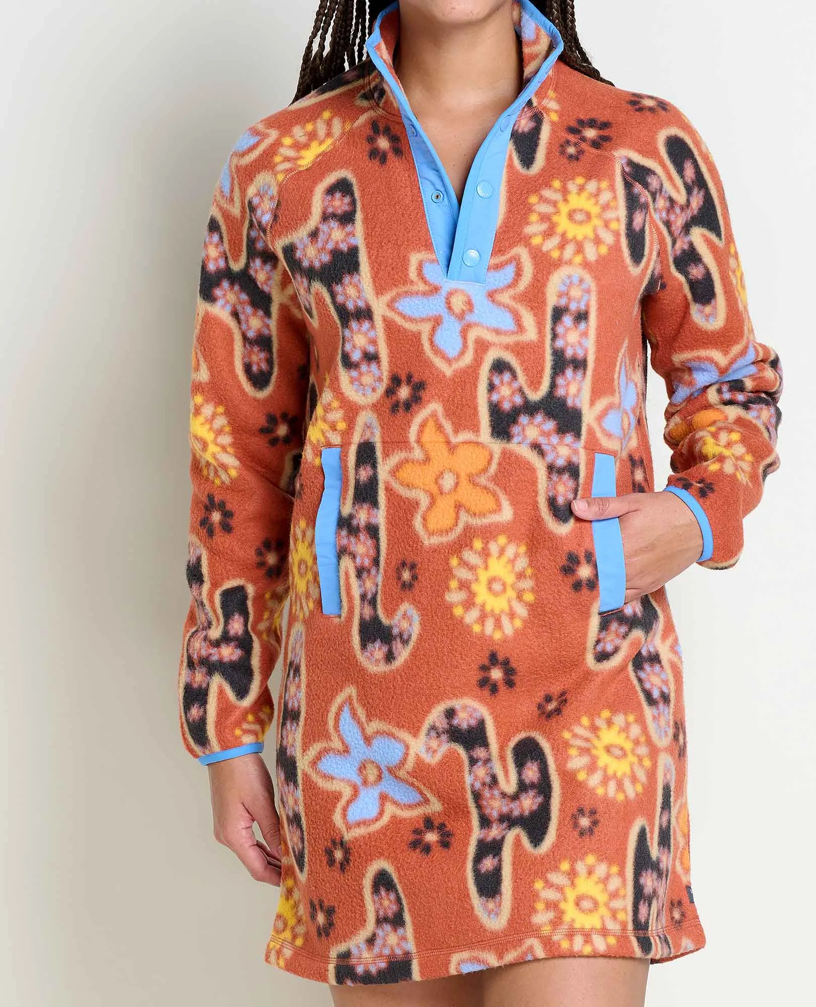 Campo Fleece 1/4 Snap Dress