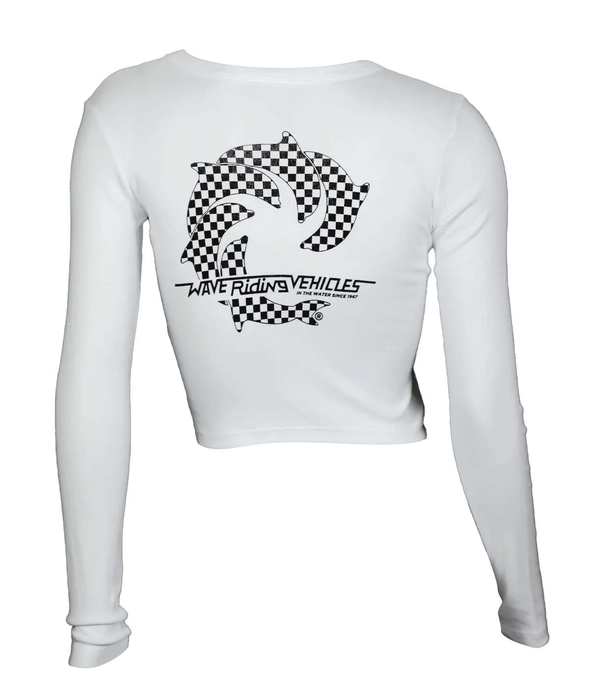 Checker Ladies Crop L/S T-Shirt