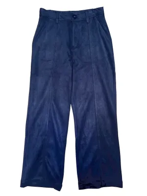 CHERYL pant Navy Faux Suede