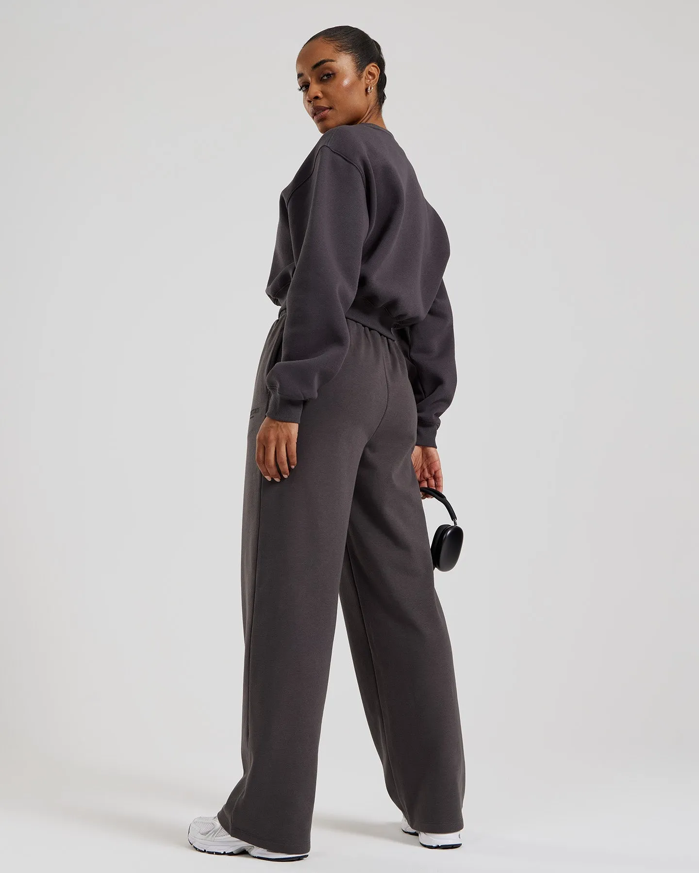Comfort Cropped Crew Neck | Graphite