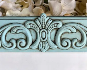 Cottage chic robin's egg blue 8x10 wood picture frame