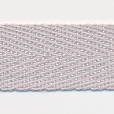 Cotton Herringbone Tape #48 Silver
