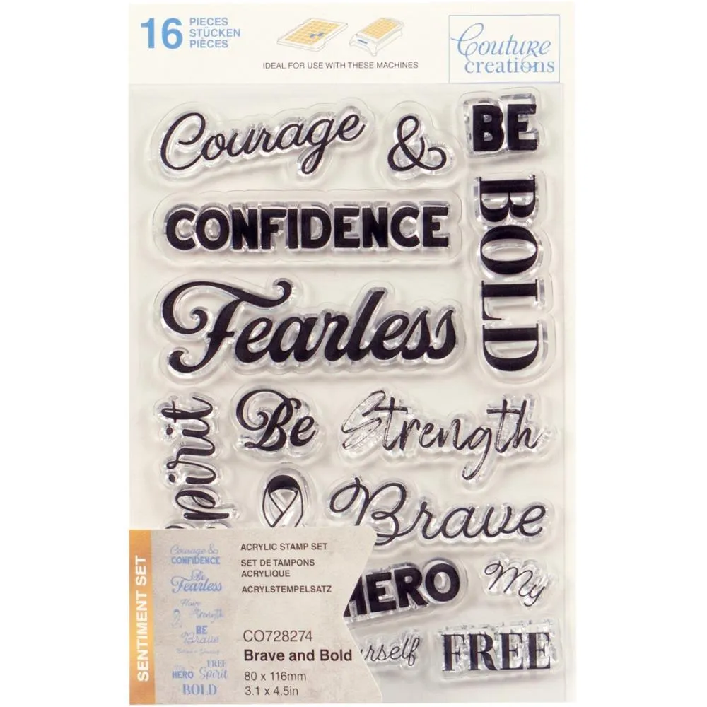 Couture Creations Clear Stamps  - Brave and Bold