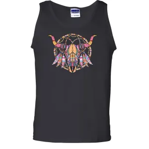 Cow Skull Mosaic Asst Colors Tank Top