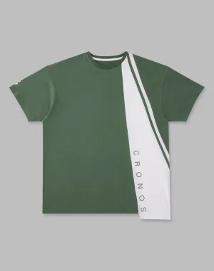 CRONOS ASYMMETRY OVERSIZE T-SHIRTS【GREEN】