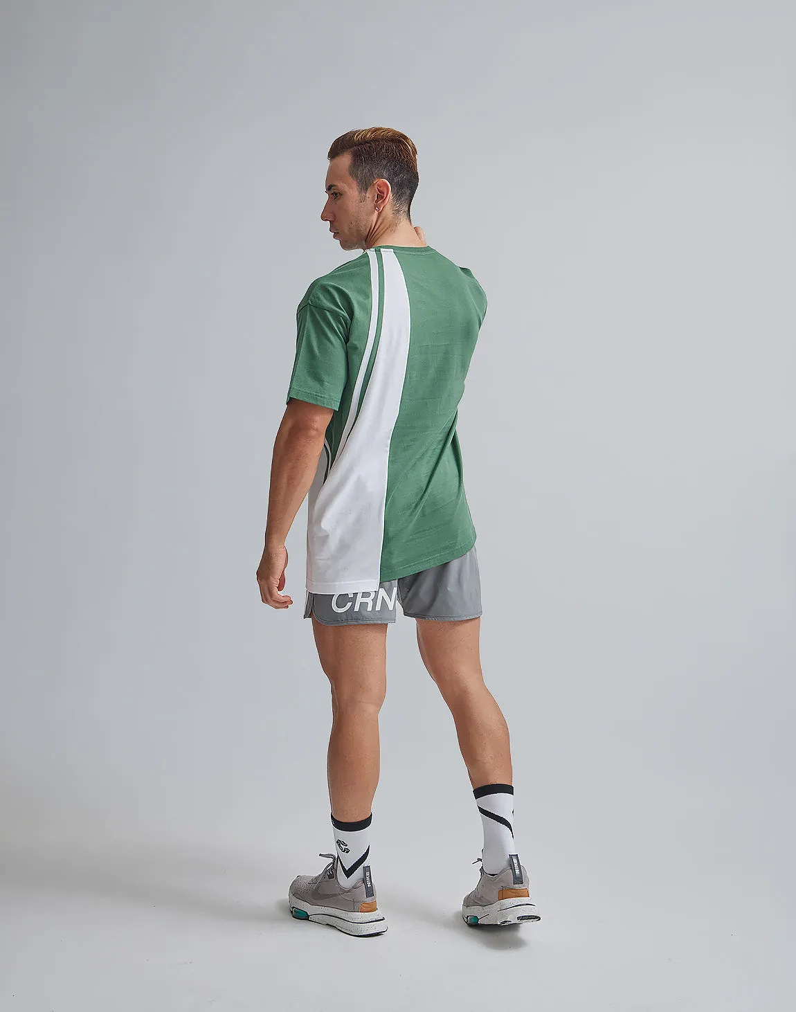 CRONOS ASYMMETRY OVERSIZE T-SHIRTS【GREEN】
