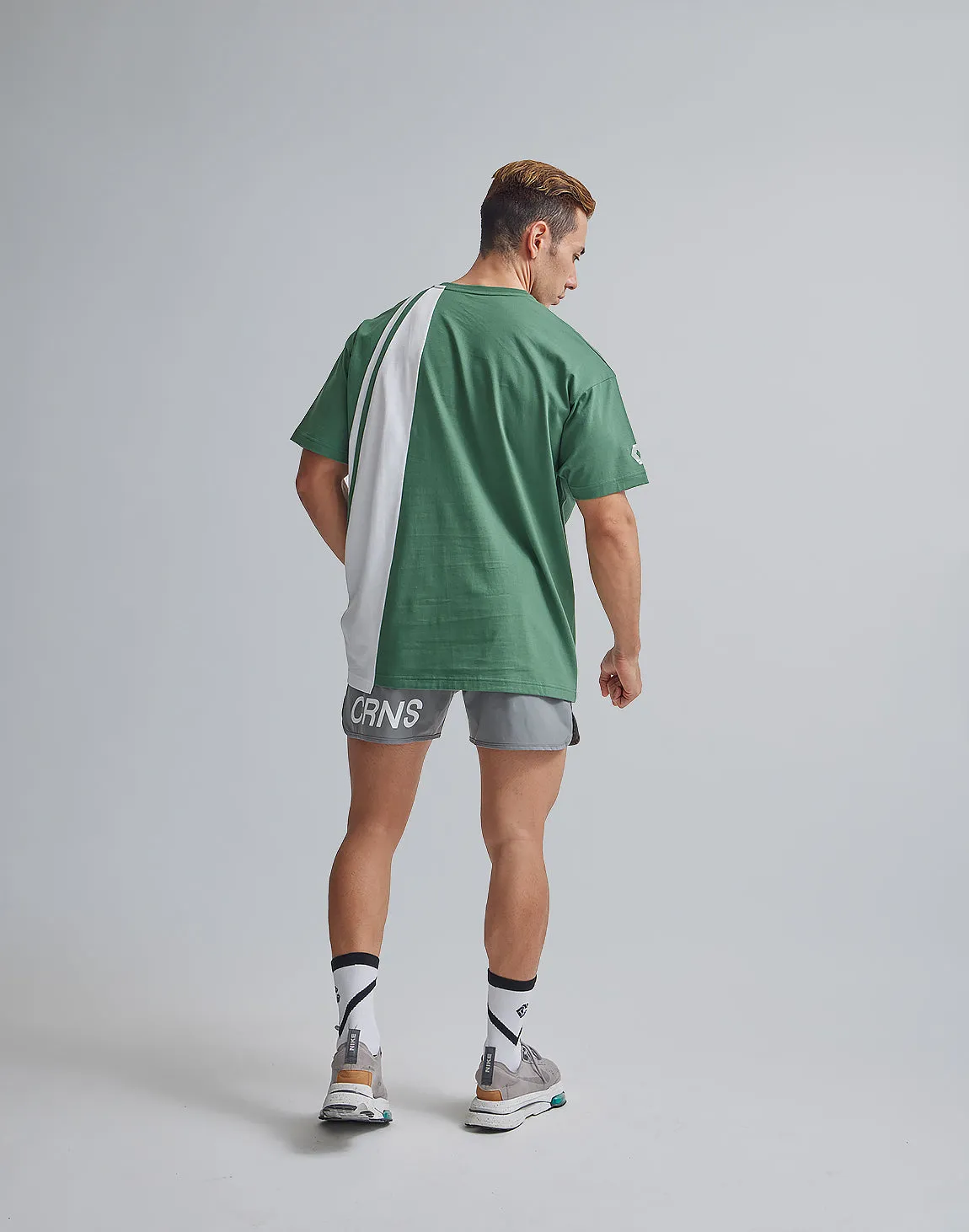 CRONOS ASYMMETRY OVERSIZE T-SHIRTS【GREEN】