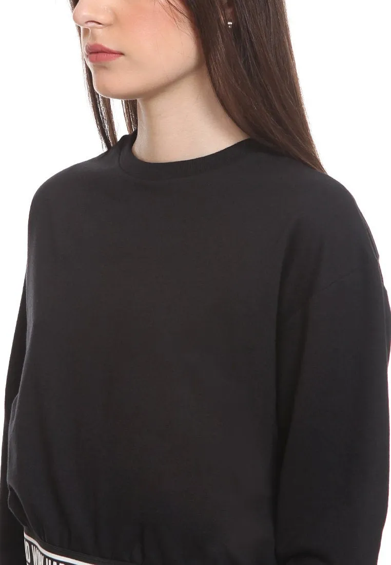 Crop Sweatshirt With Waistband