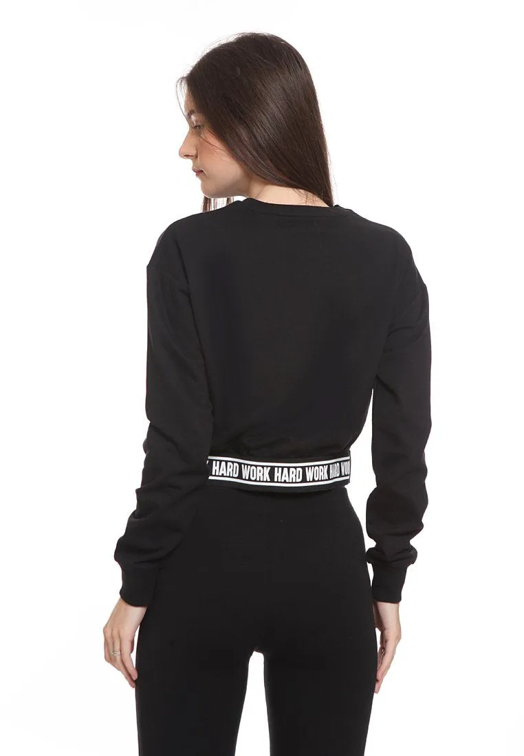 Crop Sweatshirt With Waistband