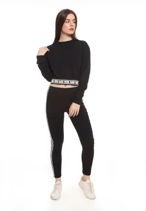 Crop Sweatshirt With Waistband