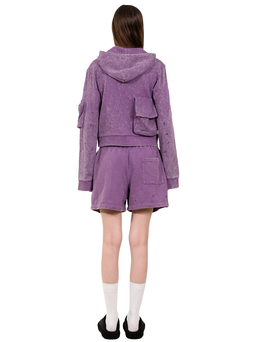 Cropped Cargo Hoodie
