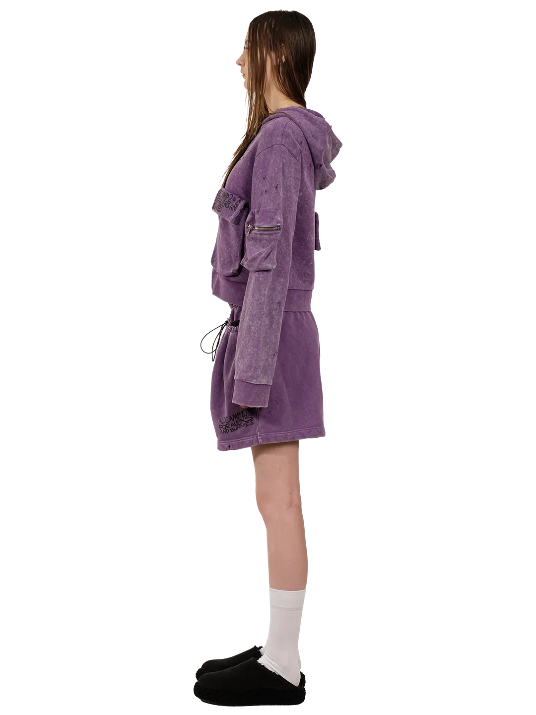 Cropped Cargo Hoodie