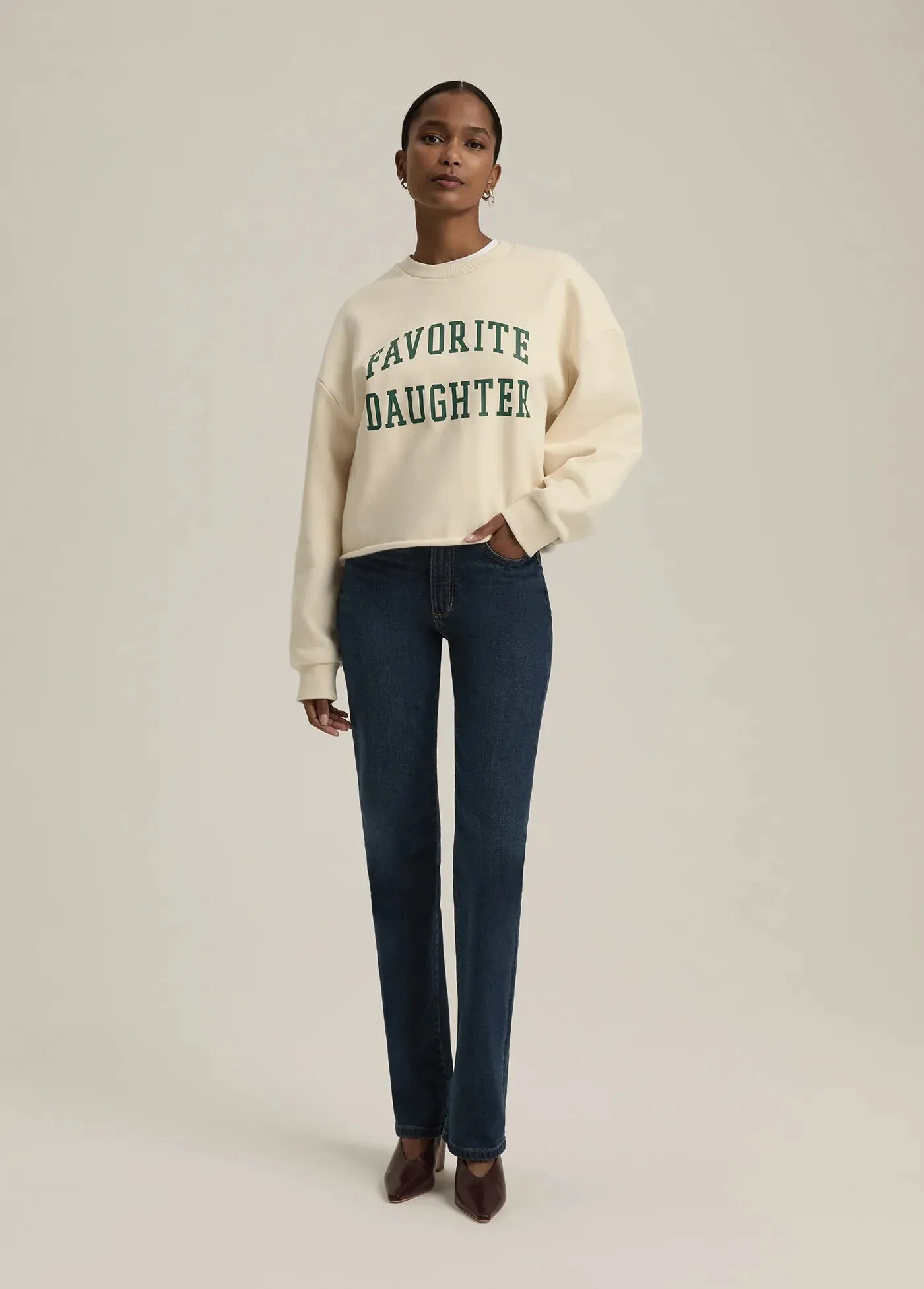 Cropped Collegiate Sweatshirt