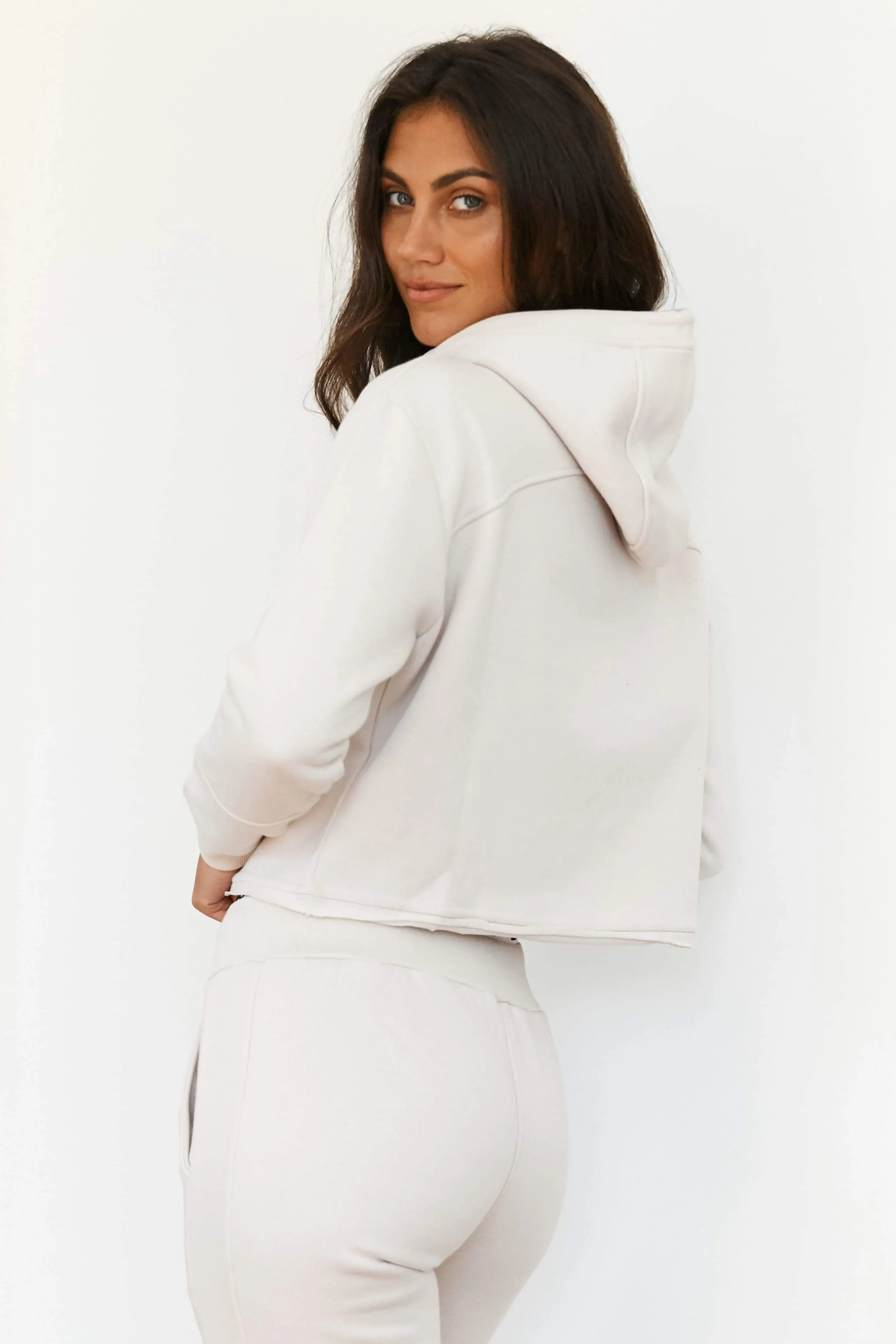 Cropped Hoodie - Cream