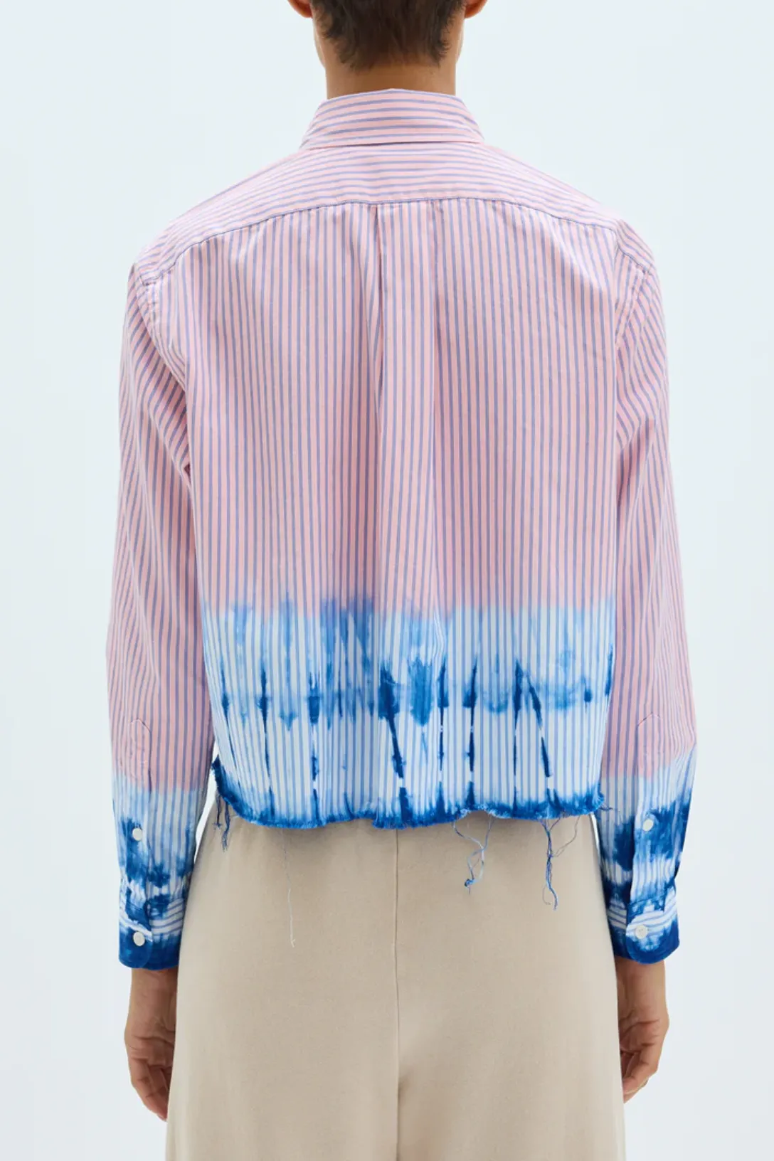 Cropped Painter Shirt | Pink