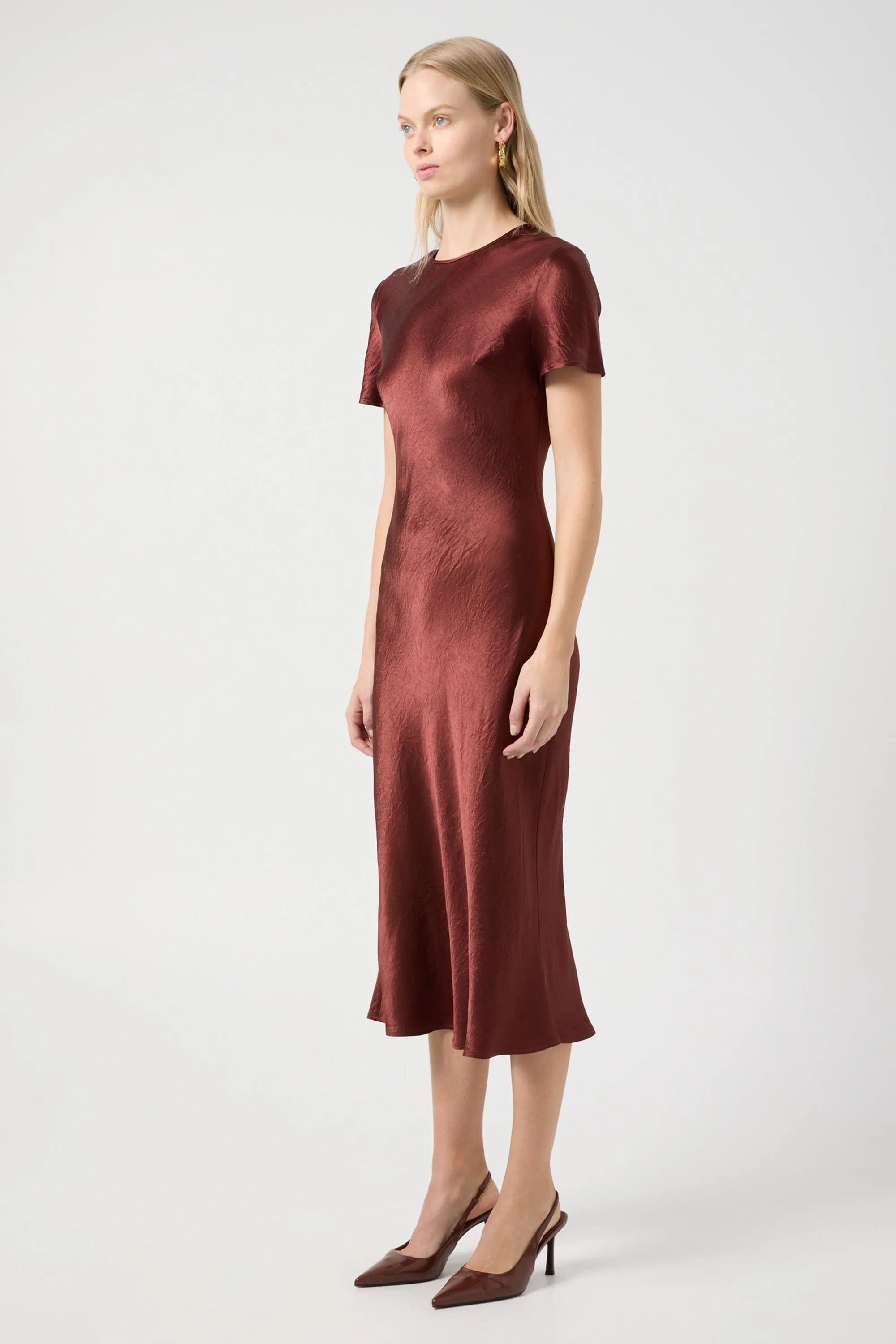 CRUSH BIAS TEE MIDI DRESS | SHIRAZ