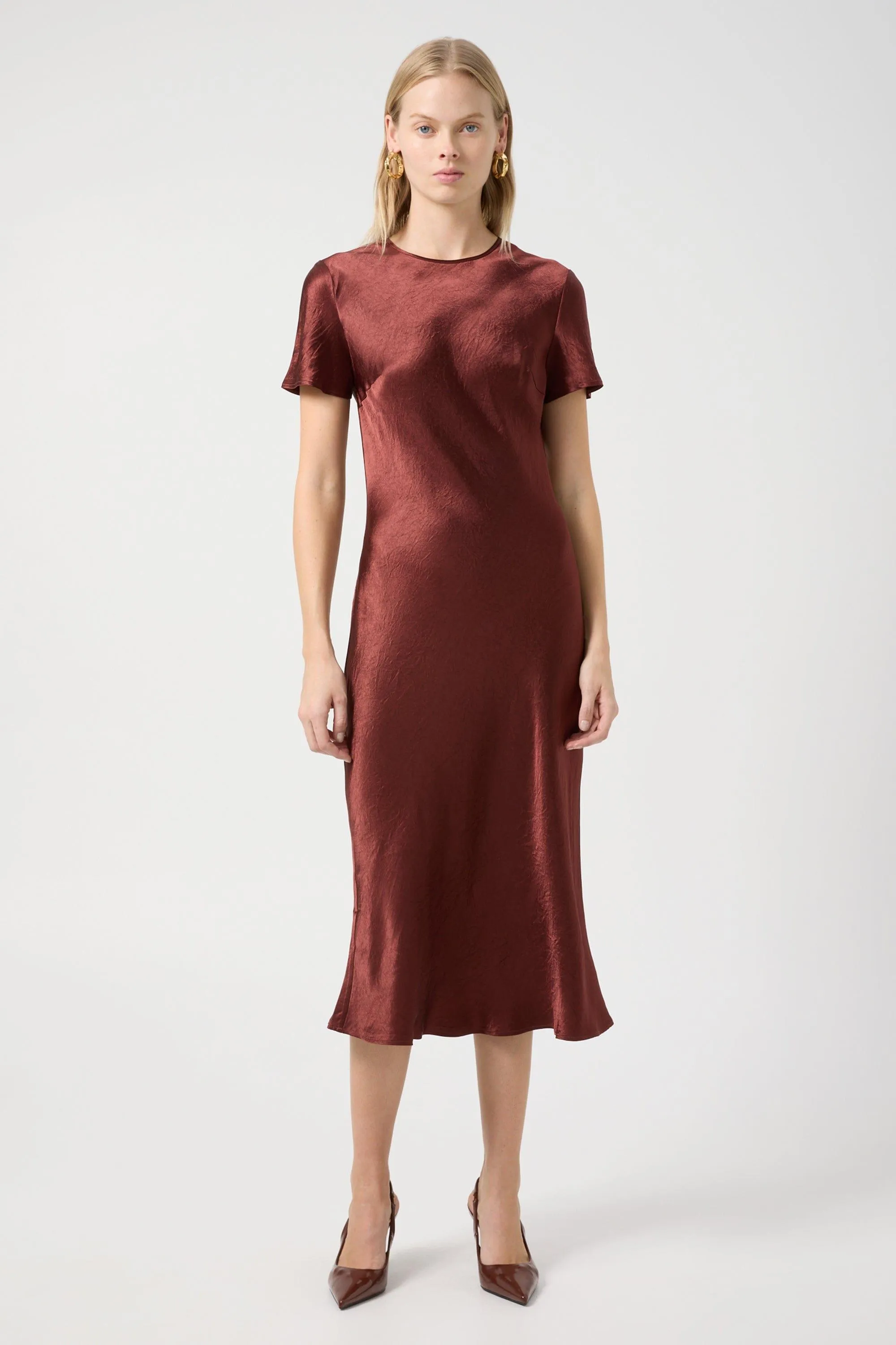 CRUSH BIAS TEE MIDI DRESS | SHIRAZ