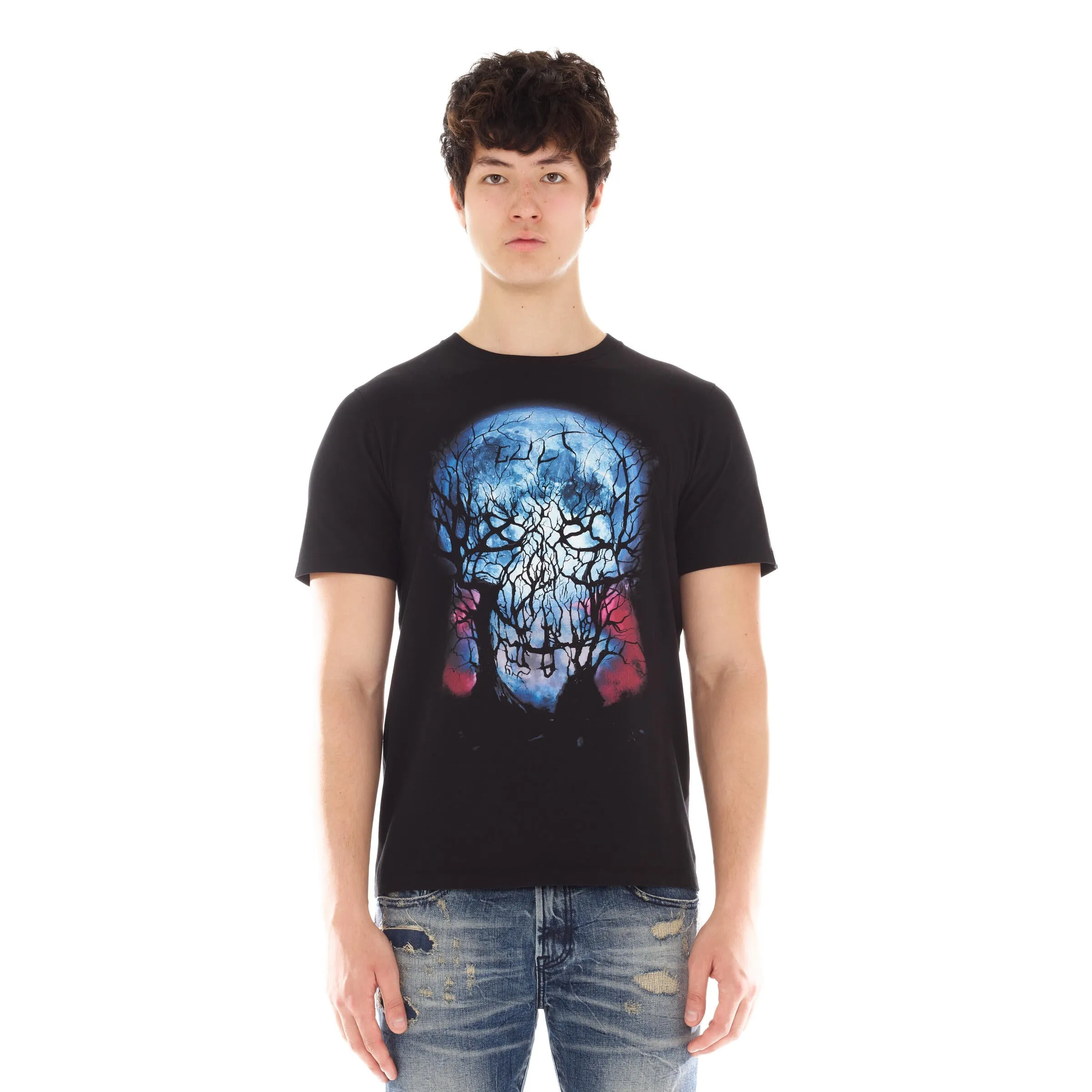 CULT OF INDIVIDUALITY SHORT SLEEVE CREW NECK TEE MOONLIGHT (BLACK)