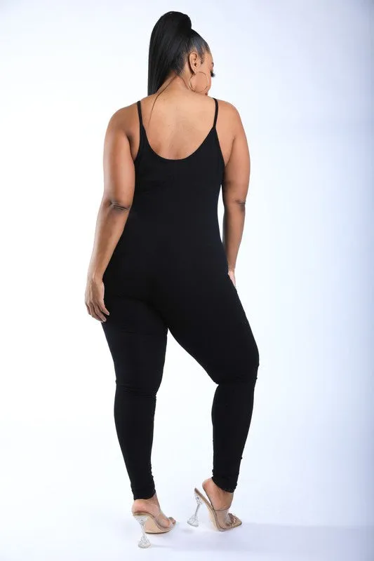Curvy Plus "One Step" Jumpsuit