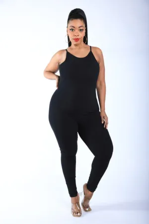 Curvy Plus "One Step" Jumpsuit