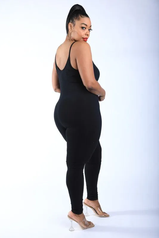 Curvy Plus "One Step" Jumpsuit