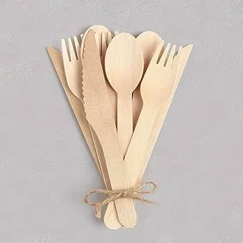 Cutlery Set Birch Wood Food Service - 1 x 500 count - Greenlid Cmpost - Packaging and Accessories - Restaurant Supplies and Equipment - Canadian Distribution