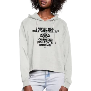 Darf ich mich kurz vorstellen... - Frauen Cropped Hoodie