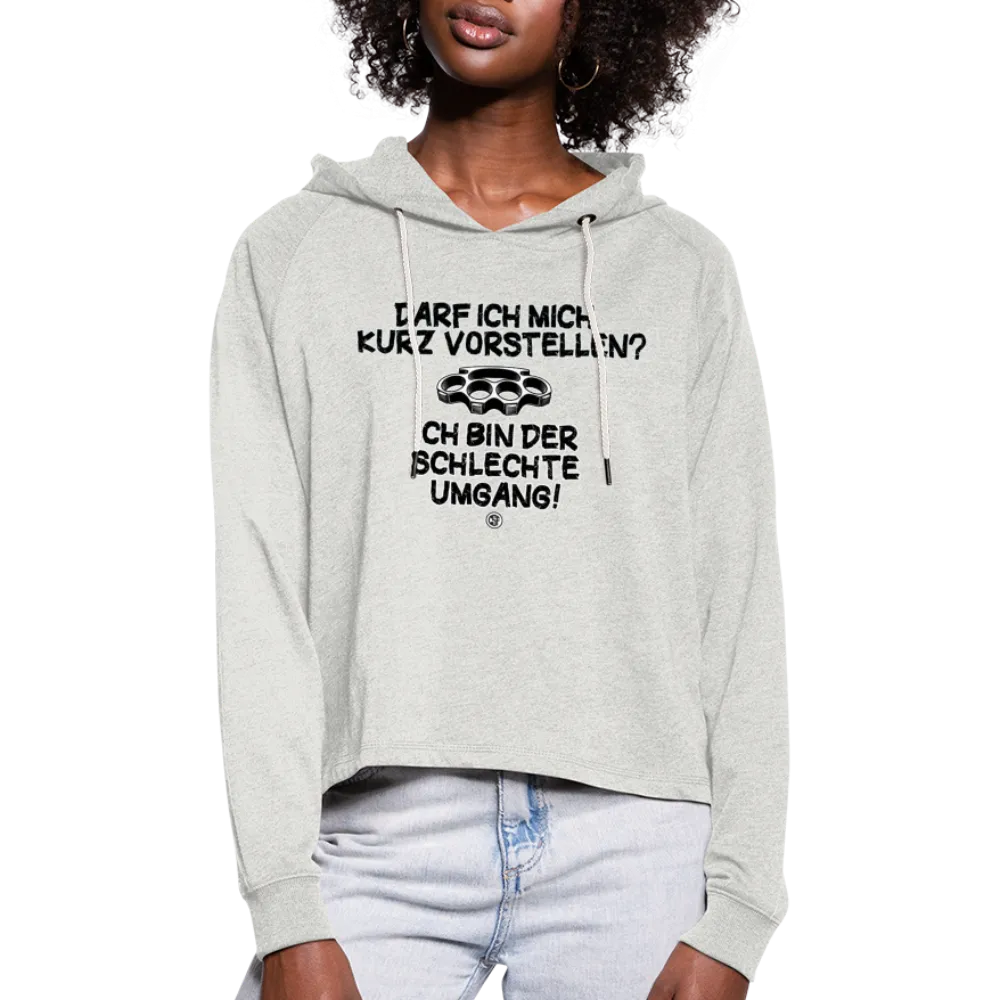 Darf ich mich kurz vorstellen... - Frauen Cropped Hoodie