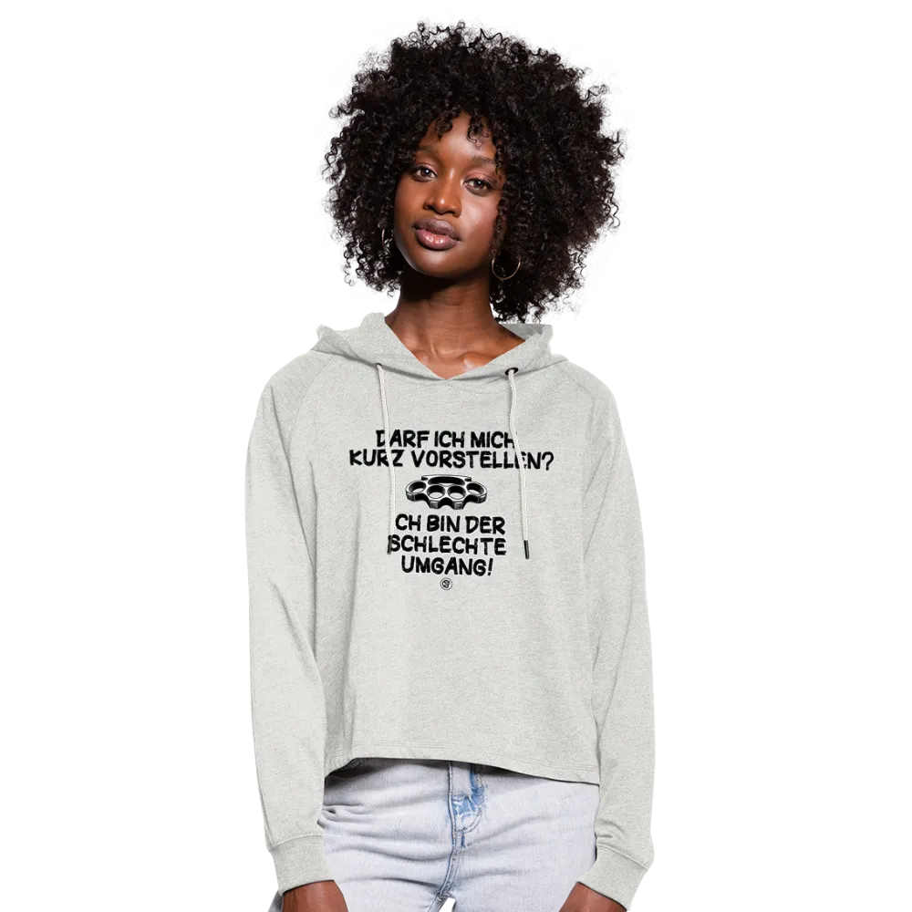 Darf ich mich kurz vorstellen... - Frauen Cropped Hoodie